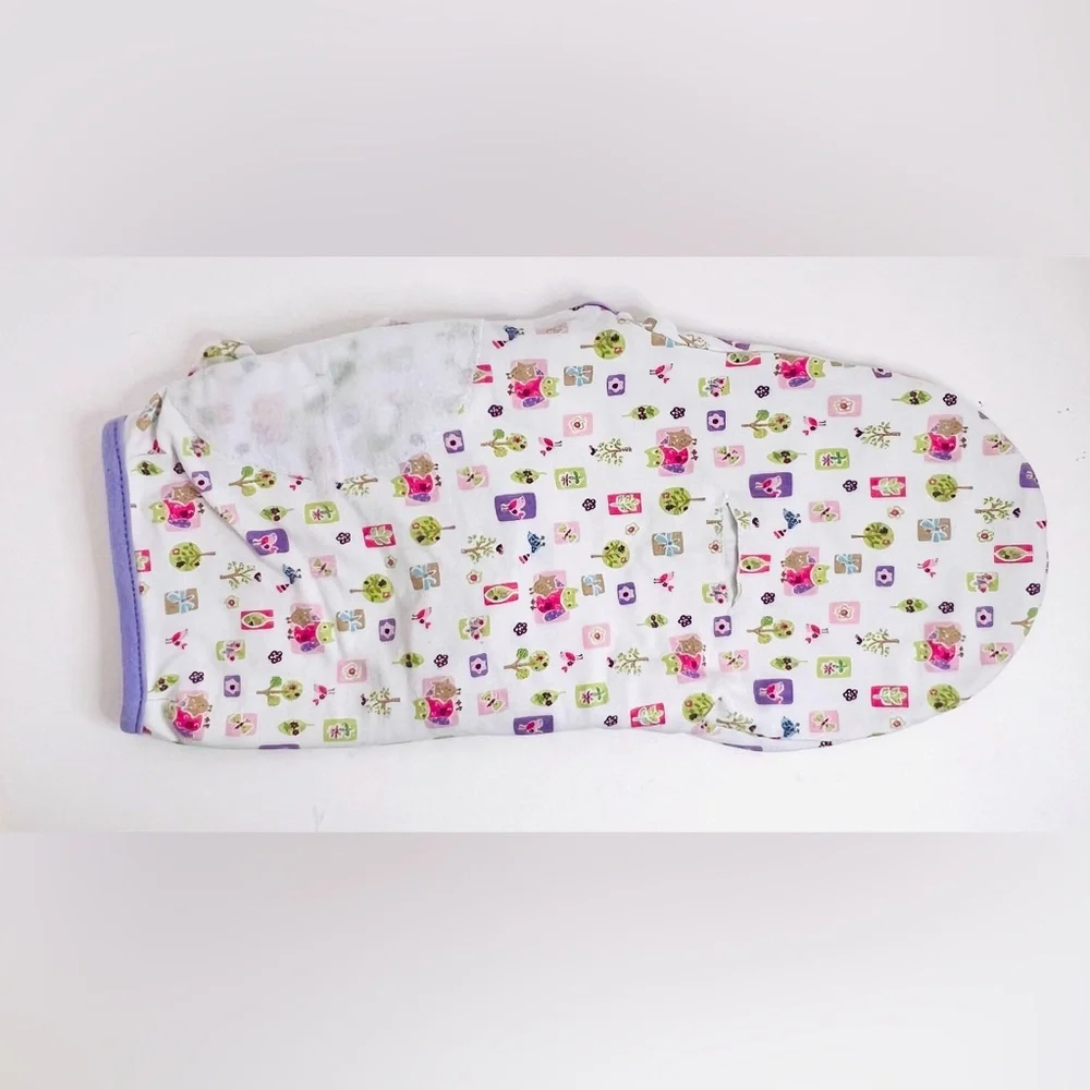 SwaddleMe Cotton Swaddle Wrap Sack Woodland Owl Print 0-3M Baby Sleep